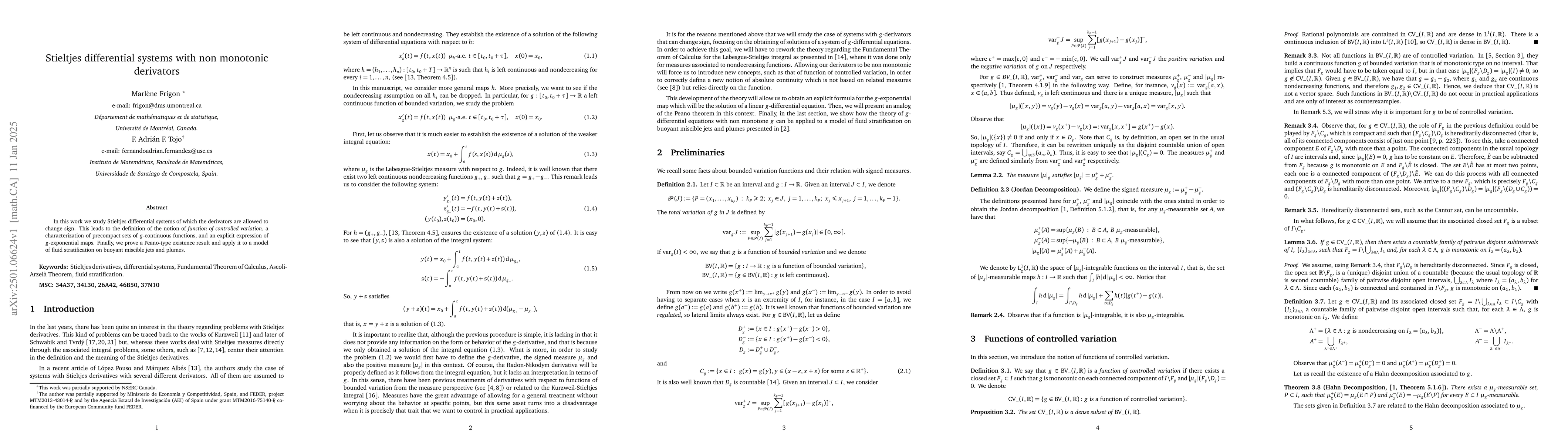 Thumbnail for Stieltjes differential systems with non monotonic derivators