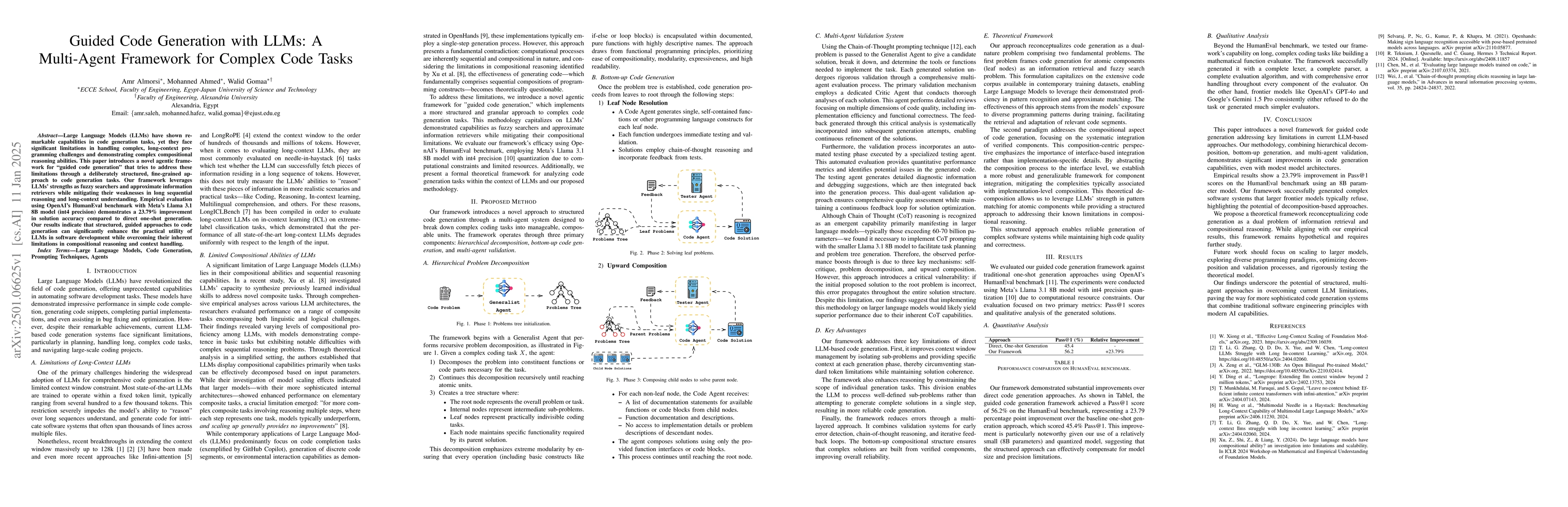 Thumbnail for Guided Code Generation with LLMs: A Multi-Agent Framework for Complex
  Code Tasks
