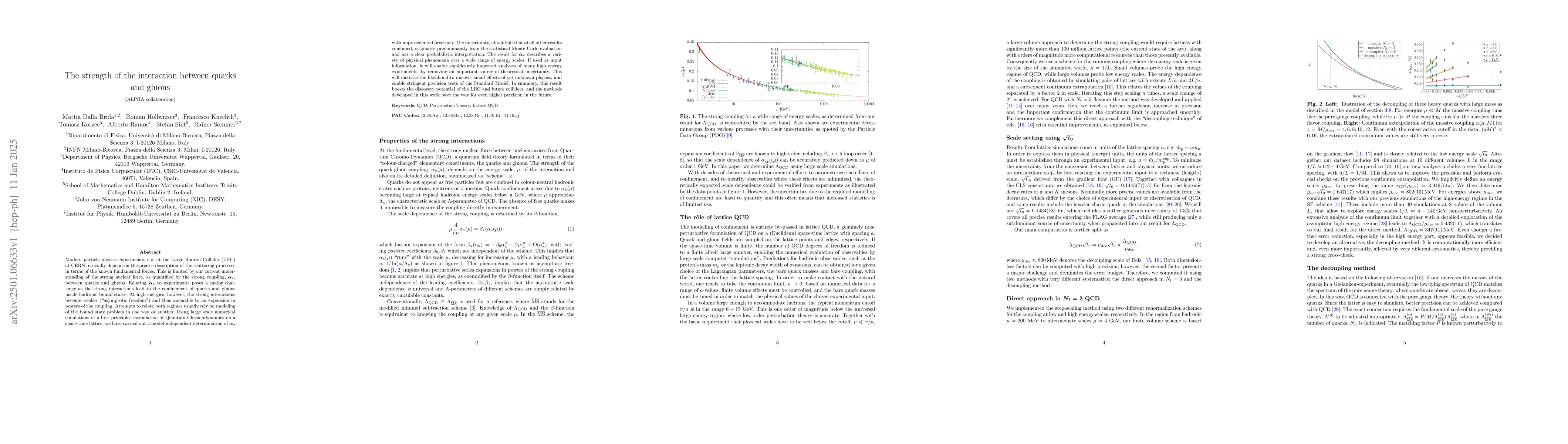 Thumbnail for The strength of the interaction between quarks and gluons