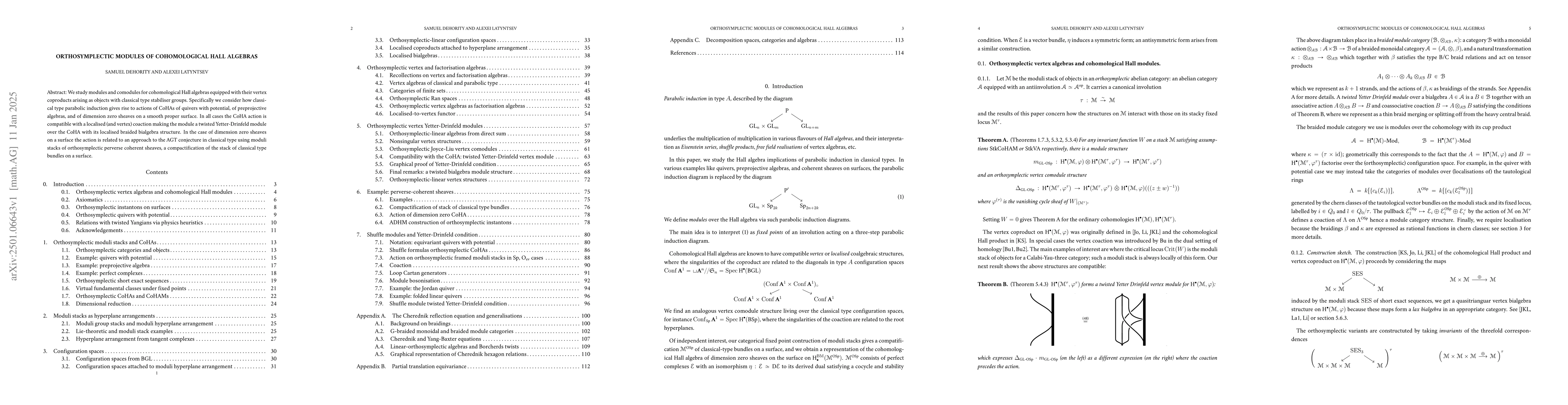 Thumbnail for Orthosymplectic modules of cohomological Hall algebras