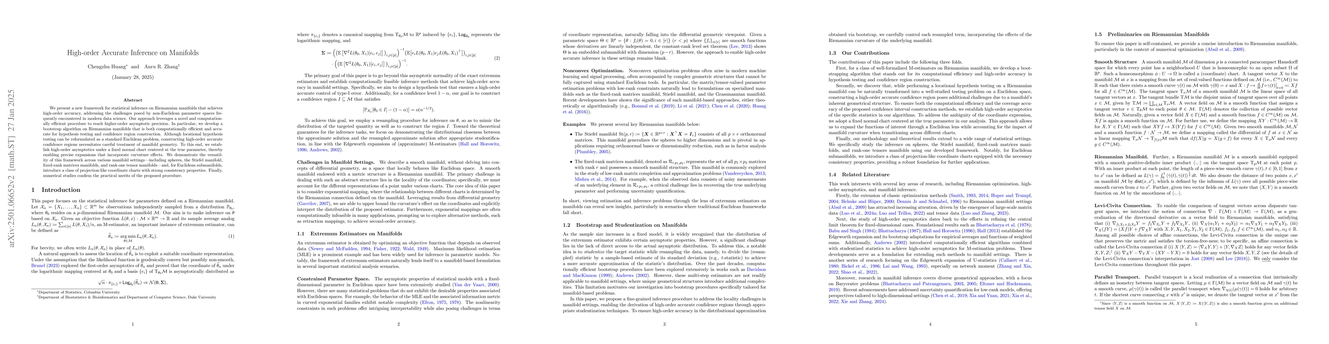 Thumbnail for High-order Accurate Inference on Manifolds