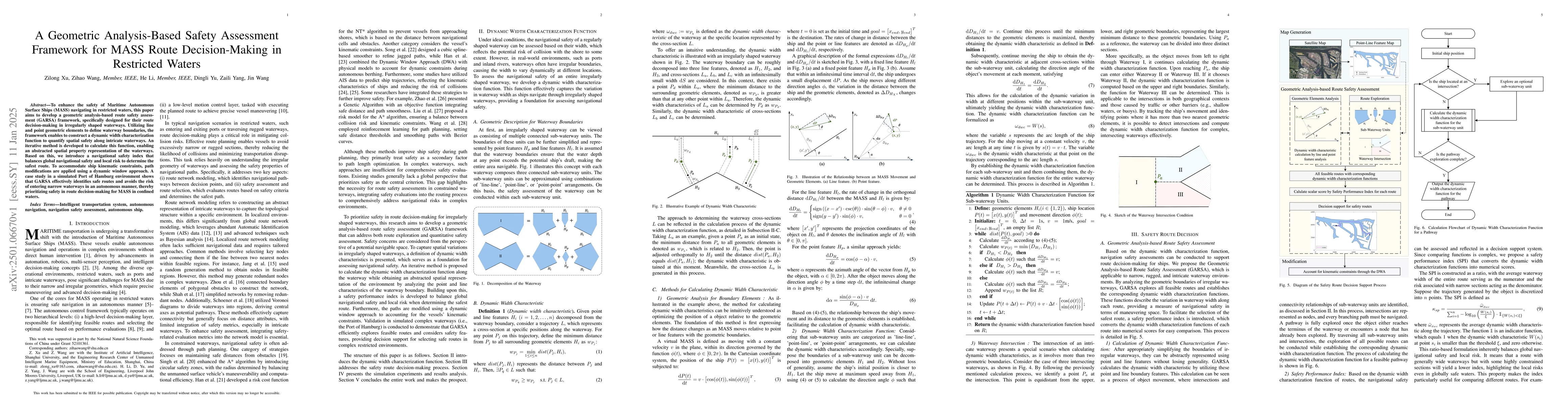 Thumbnail for A Geometric Analysis-Based Safety Assessment Framework for MASS Route
  Decision-Making in Restricted Waters