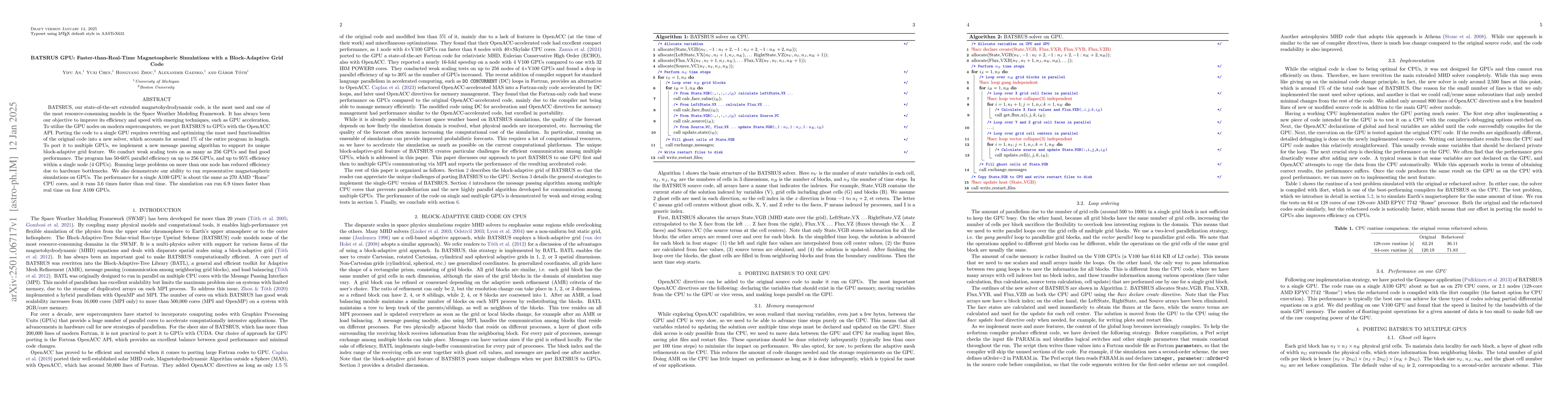 Thumbnail for BATSRUS GPU: Faster-than-Real-Time Magnetospheric Simulations with a
  Block-Adaptive Grid Code