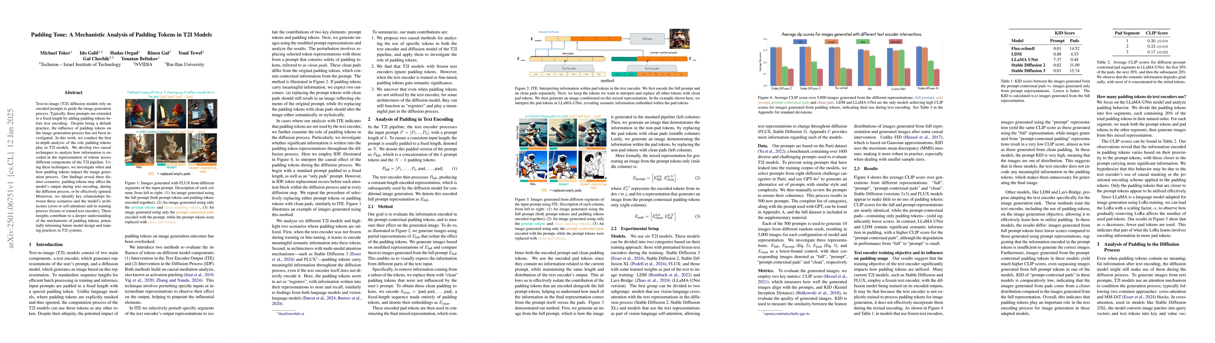 Thumbnail for Padding Tone: A Mechanistic Analysis of Padding Tokens in T2I Models