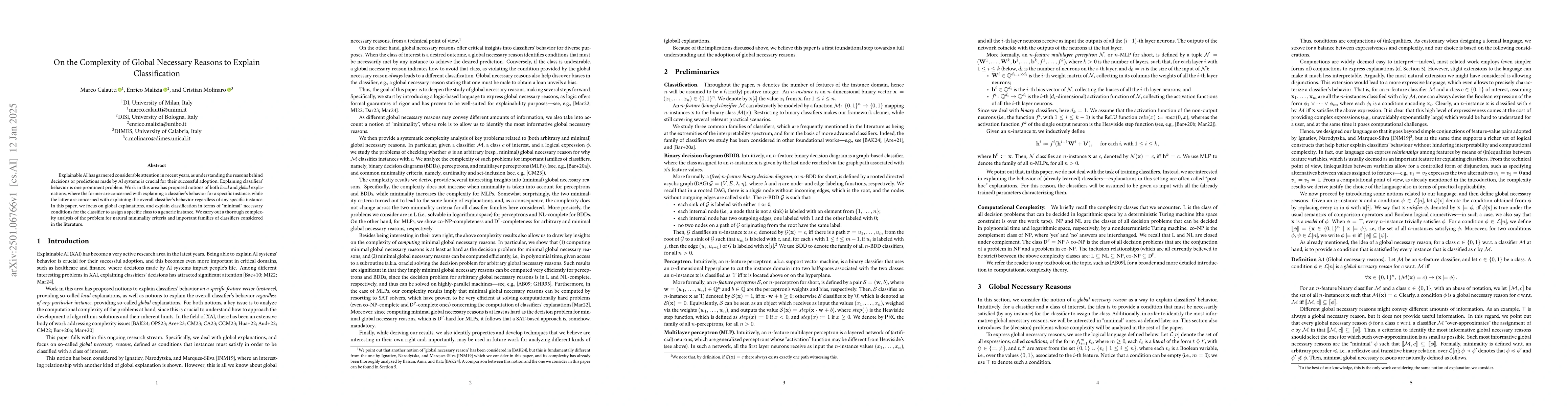 Thumbnail for On the Complexity of Global Necessary Reasons to Explain Classification