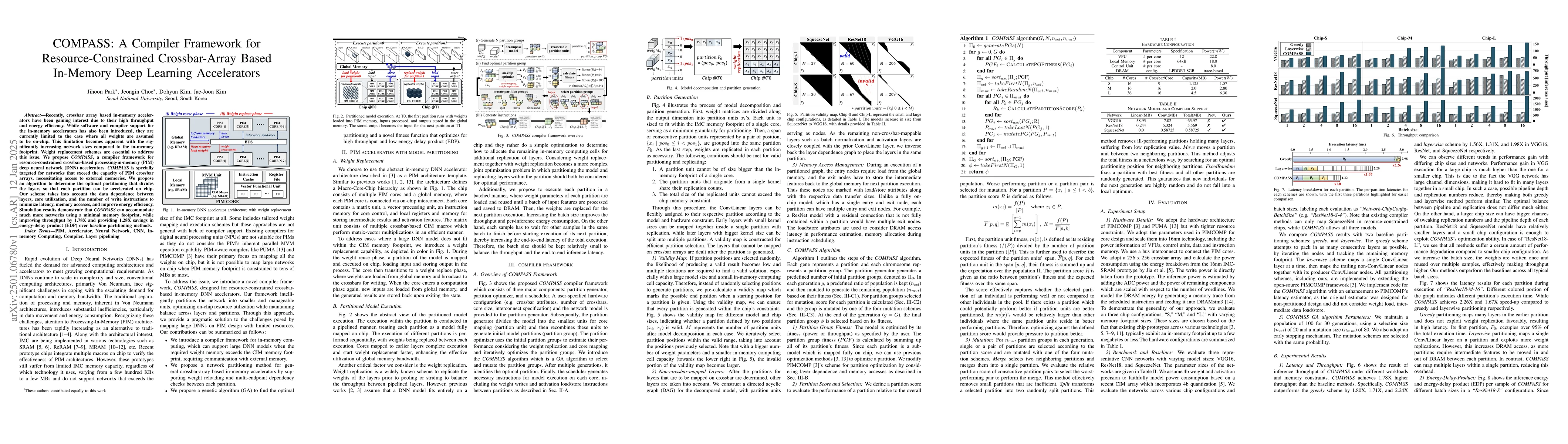 Thumbnail for COMPASS: A Compiler Framework for Resource-Constrained Crossbar-Array
  Based In-Memory Deep Learning Accelerators