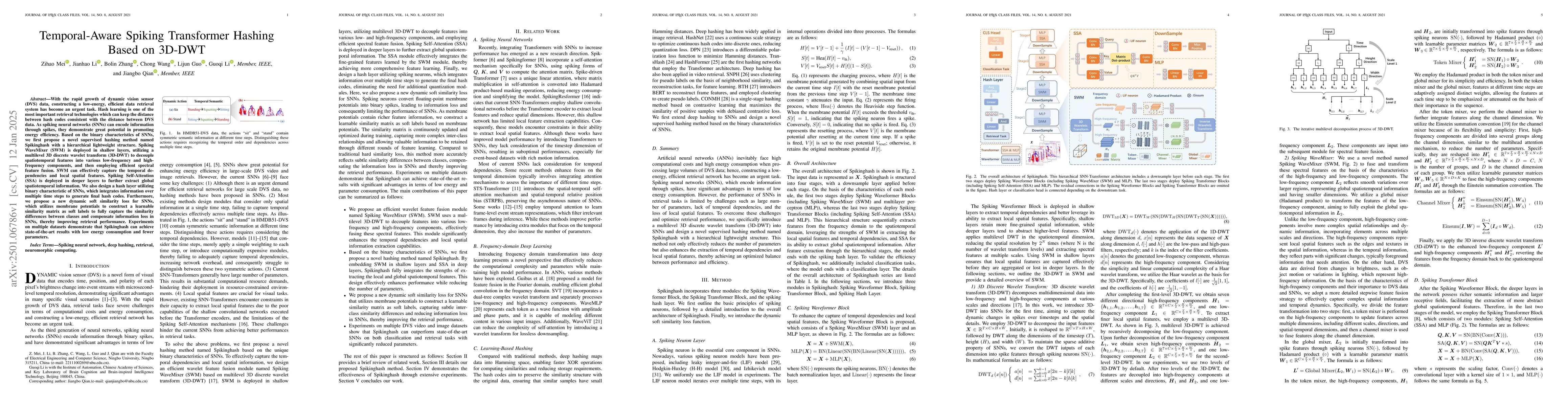 Thumbnail for Temporal-Aware Spiking Transformer Hashing Based on 3D-DWT