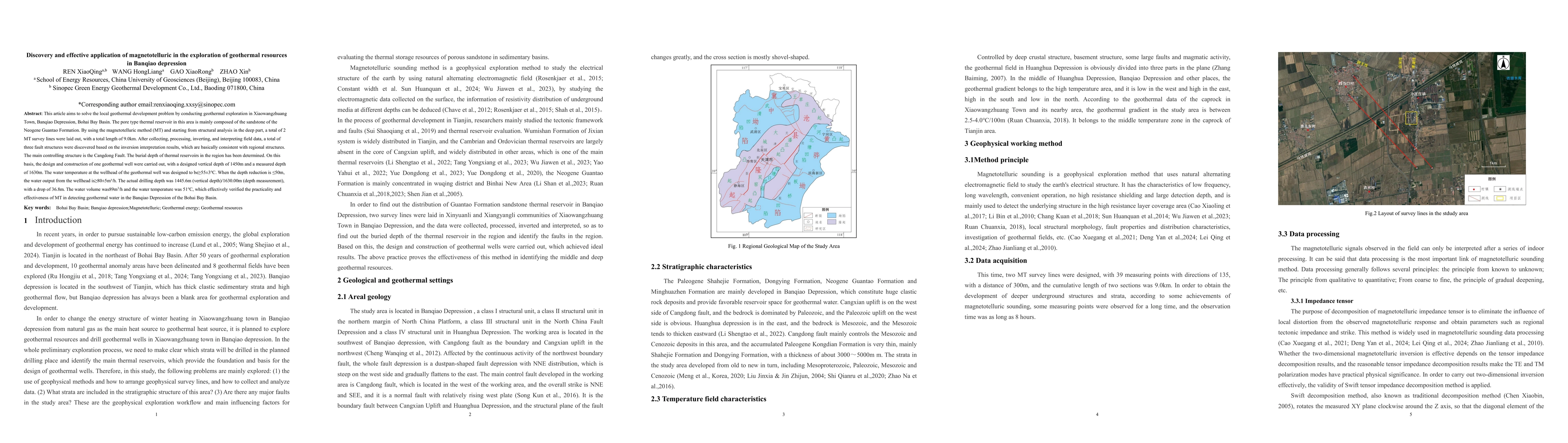 Thumbnail for Discovery and effective application of magnetotelluric in the
  exploration of geothermal resources in Banqiao depression