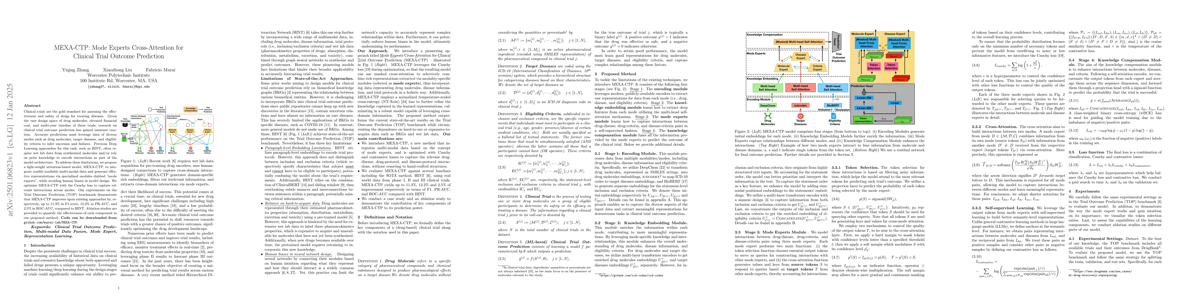 Thumbnail for MEXA-CTP: Mode Experts Cross-Attention for Clinical Trial Outcome
  Prediction