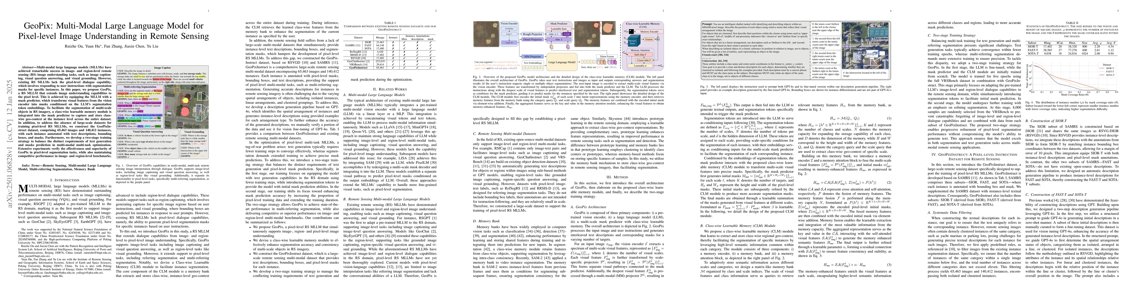 Thumbnail for GeoPix: Multi-Modal Large Language Model for Pixel-level Image
  Understanding in Remote Sensing