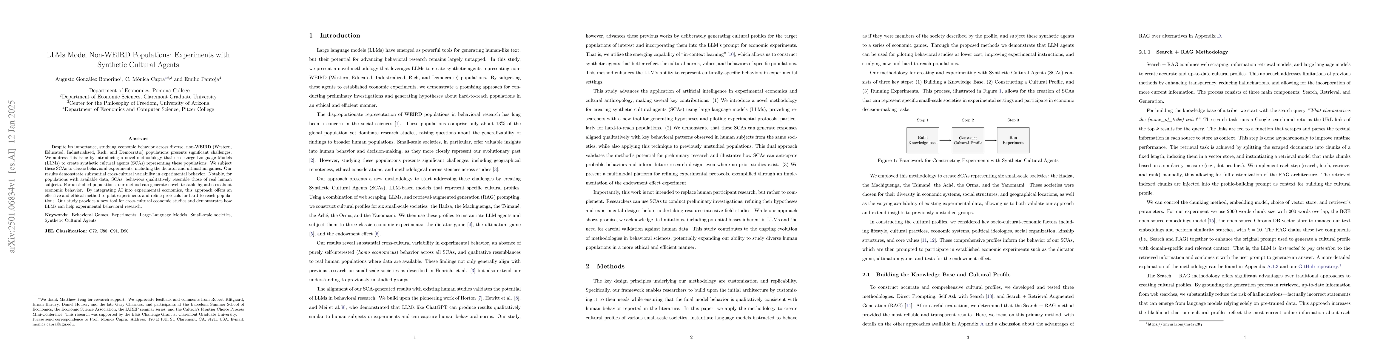 Thumbnail for LLMs Model Non-WEIRD Populations: Experiments with Synthetic Cultural
  Agents