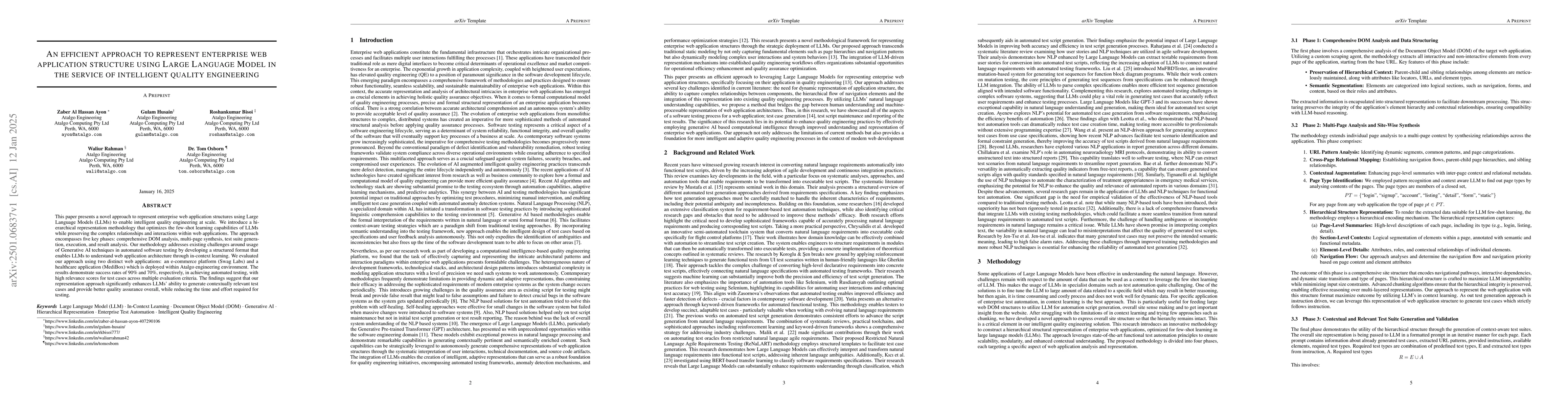 Thumbnail for An efficient approach to represent enterprise web application structure
  using Large Language Model in the service of Intelligent Quality Engineering
