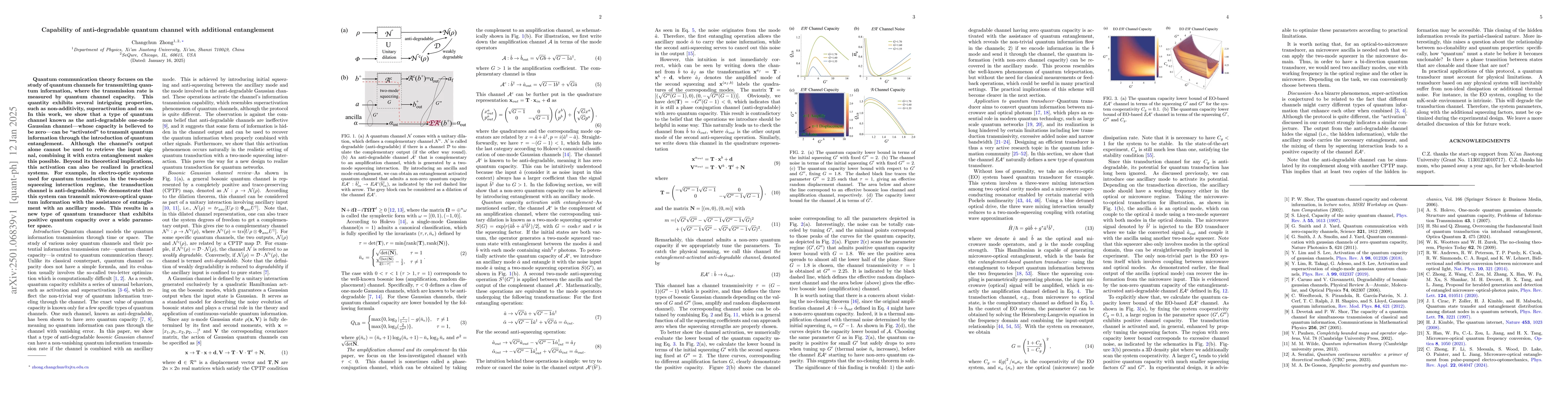 Thumbnail for Capability of anti-degradable quantum channel with additional
  entanglement