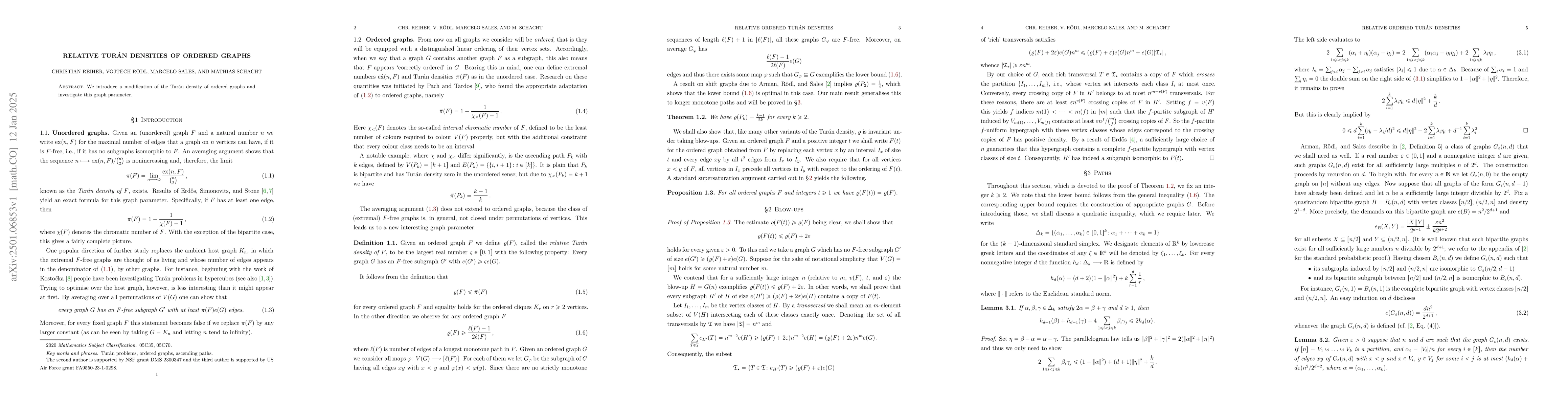 Thumbnail for Relative Turán densities of ordered graphs