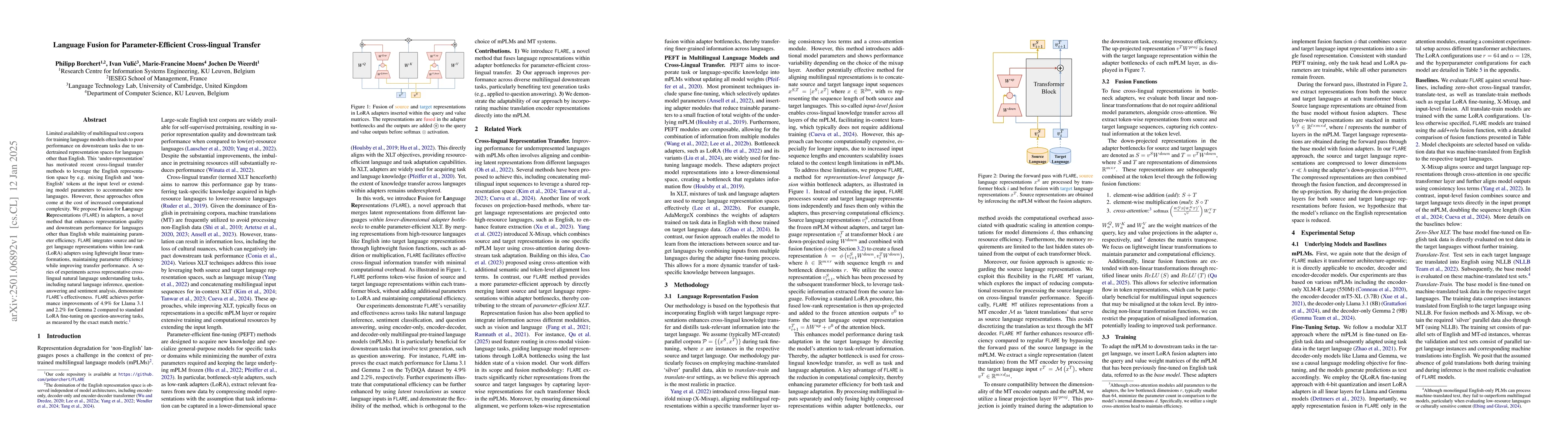 Thumbnail for Language Fusion for Parameter-Efficient Cross-lingual Transfer