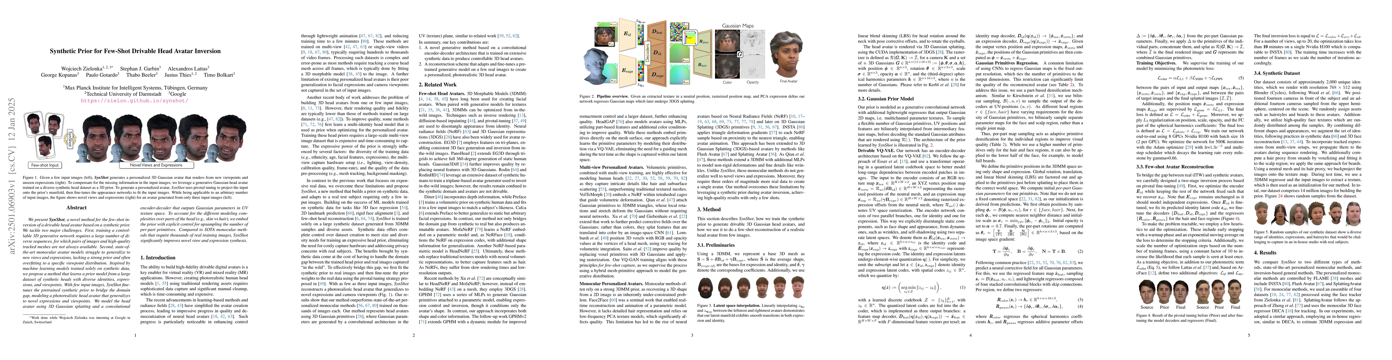 Thumbnail for Synthetic Prior for Few-Shot Drivable Head Avatar Inversion