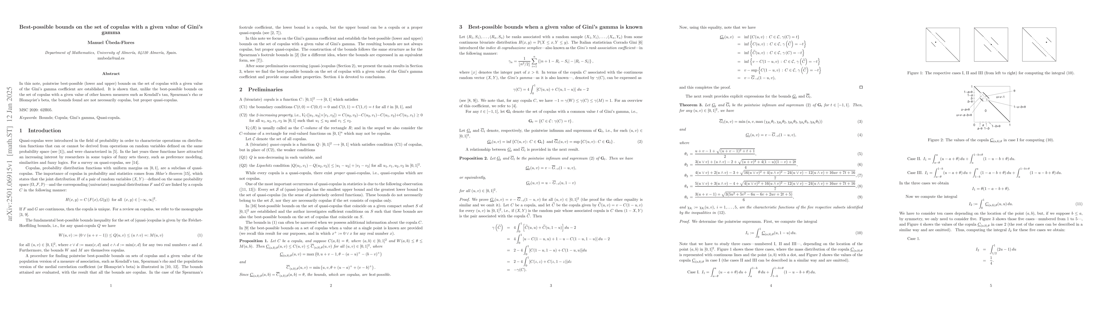 Thumbnail for Best-possible bounds on the set of copulas with a given value of Gini's
  gamma