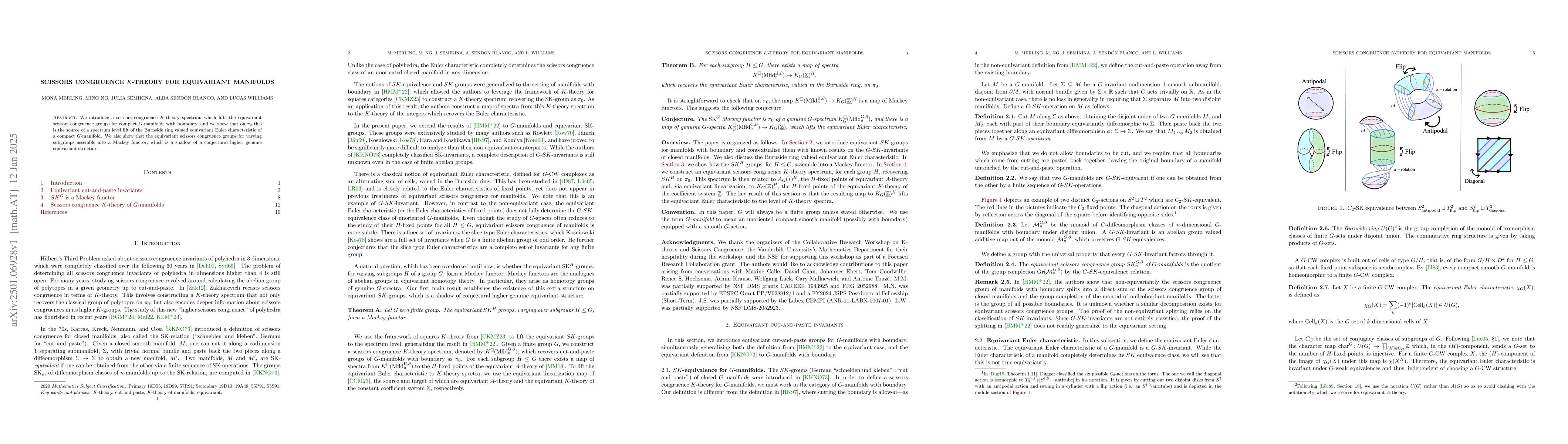 Thumbnail for Scissors congruence K-theory for equivariant manifolds