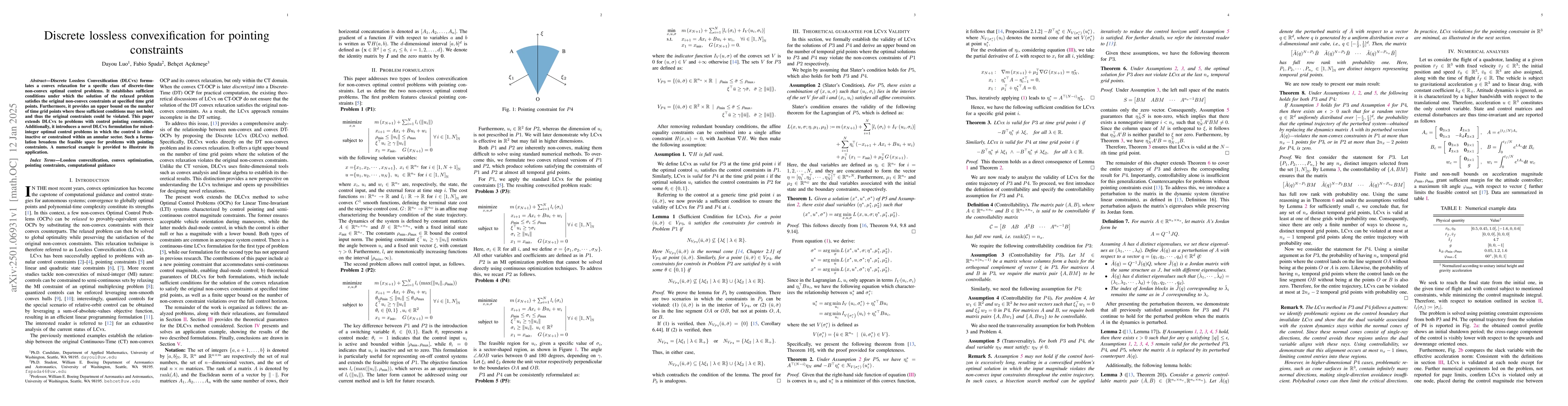 Thumbnail for Discrete lossless convexification for pointing constraints