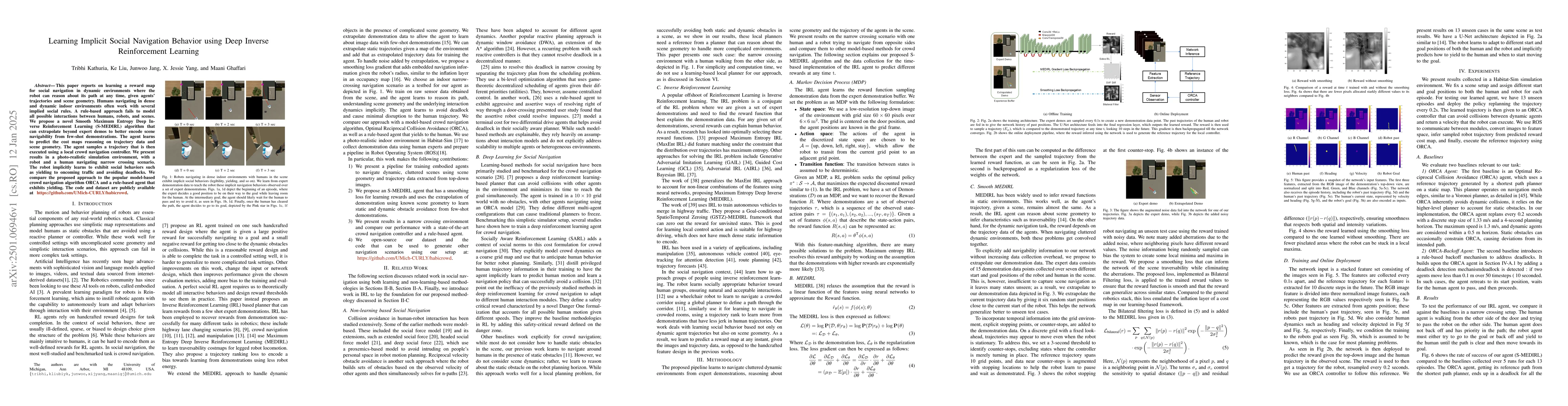 Thumbnail for Learning Implicit Social Navigation Behavior using Deep Inverse
  Reinforcement Learning