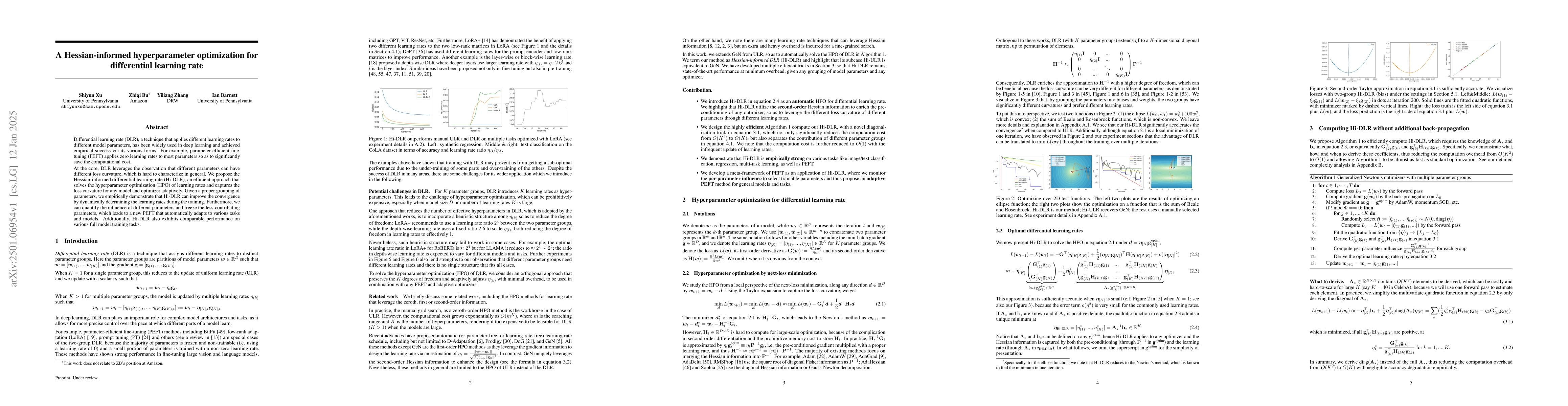 Thumbnail for A Hessian-informed hyperparameter optimization for differential learning
  rate