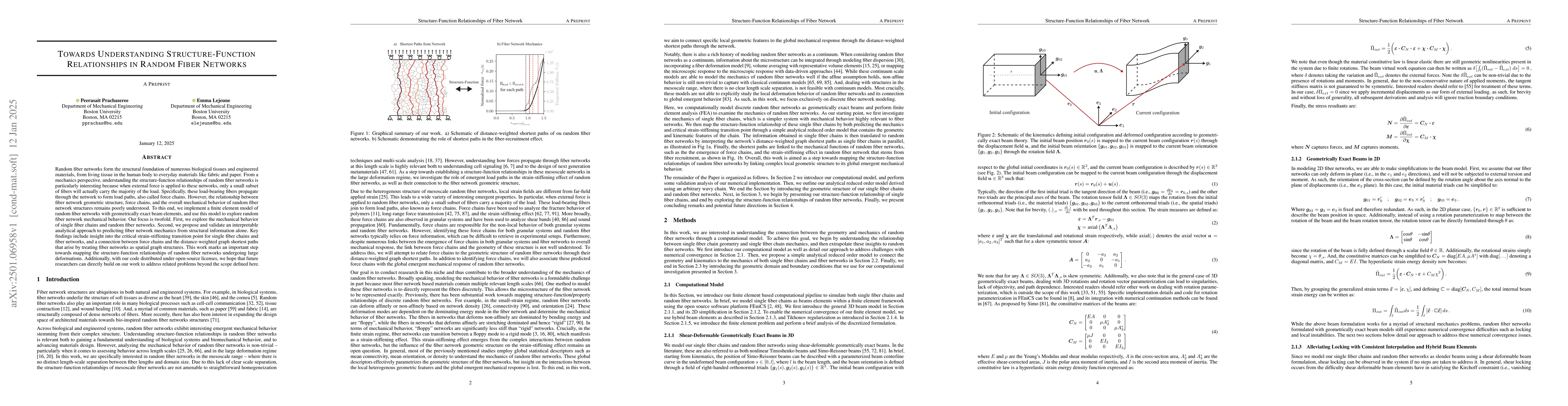 Thumbnail for Towards understanding structure-function relationships in random fiber
  networks