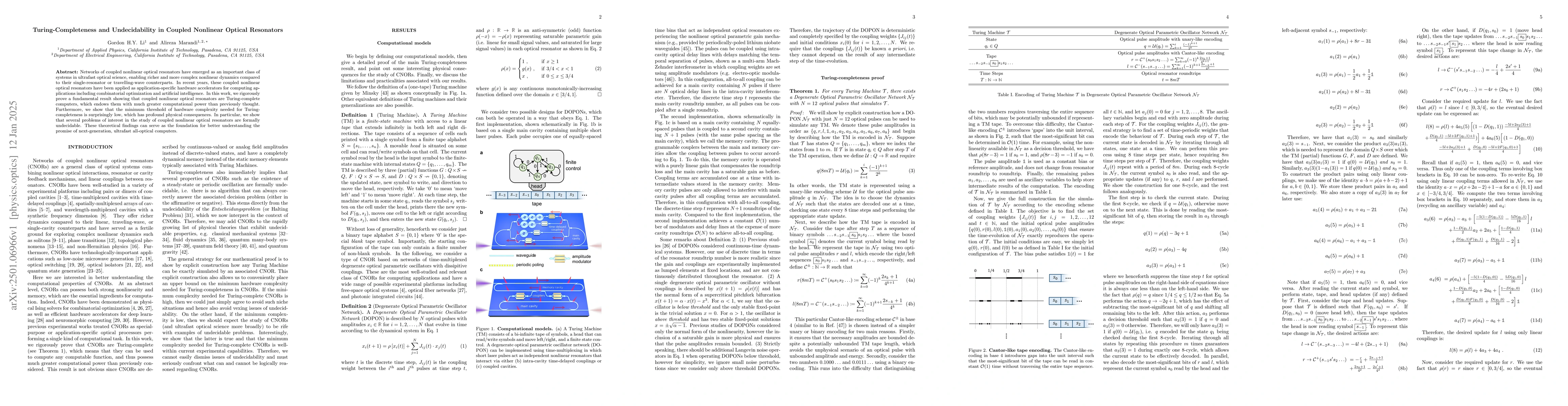 Thumbnail for Turing-Completeness and Undecidability in Coupled Nonlinear Optical
  Resonators