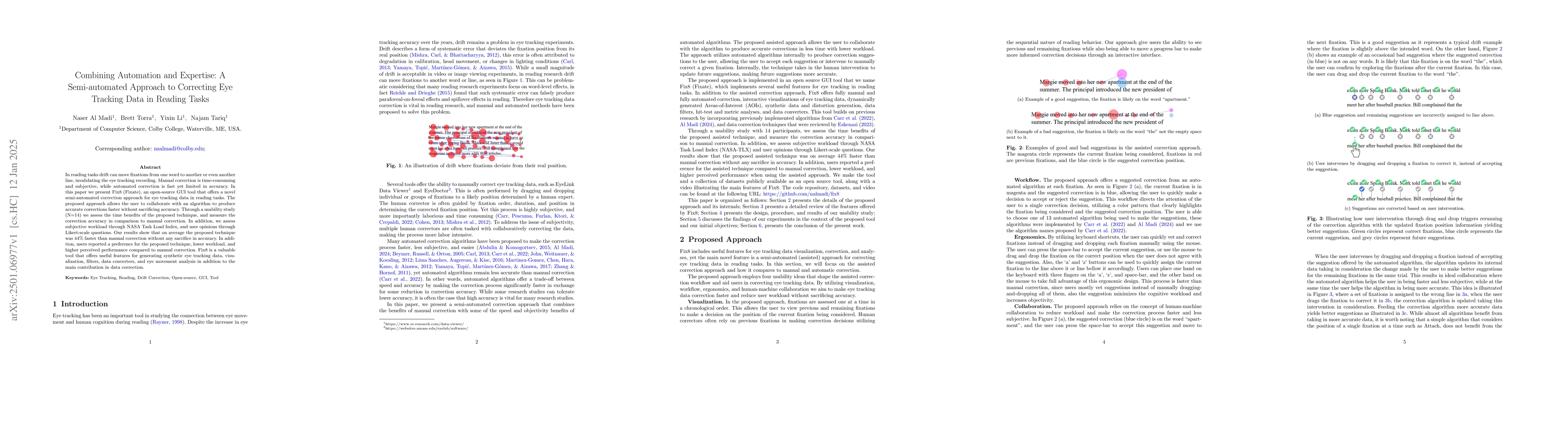 Thumbnail for Combining Automation and Expertise: A Semi-automated Approach to
  Correcting Eye Tracking Data in Reading Tasks