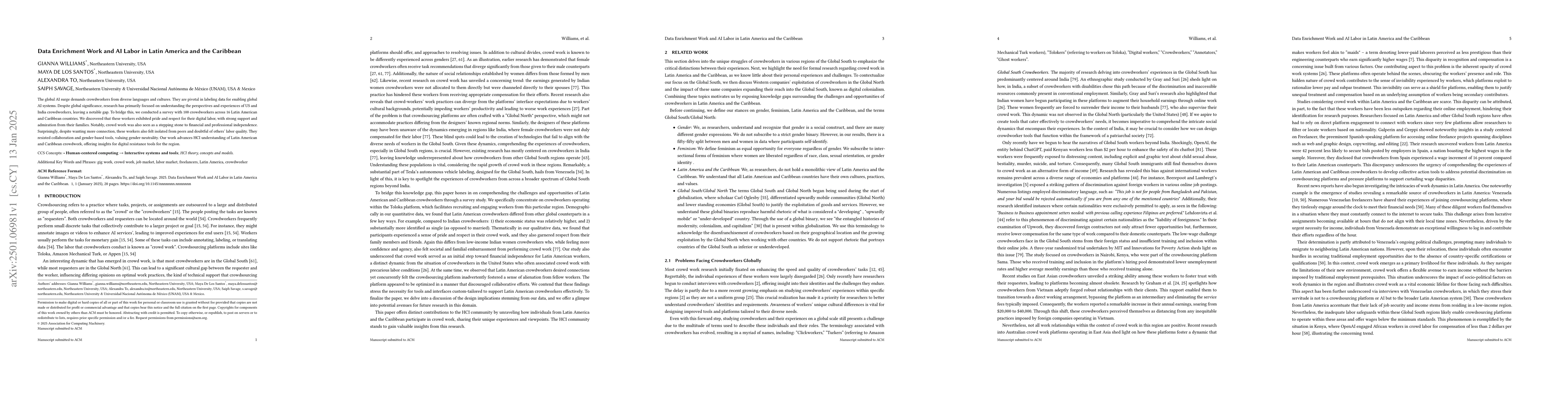 Thumbnail for Data Enrichment Work and AI Labor in Latin America and the Caribbean