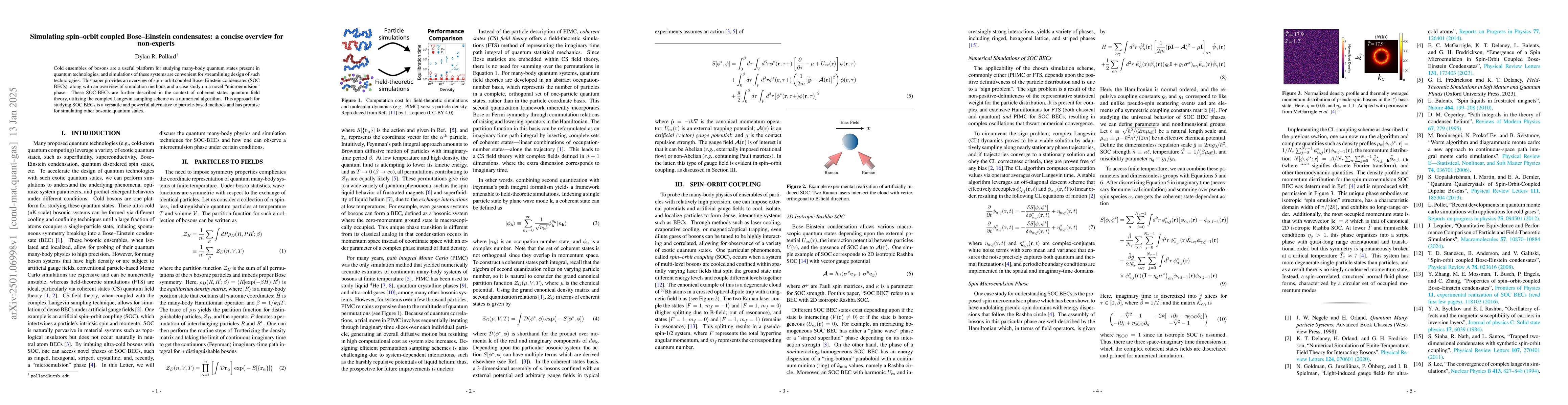 Thumbnail for Simulating spin-orbit coupled Bose-Einstein condensates: a concise
  overview for non-experts