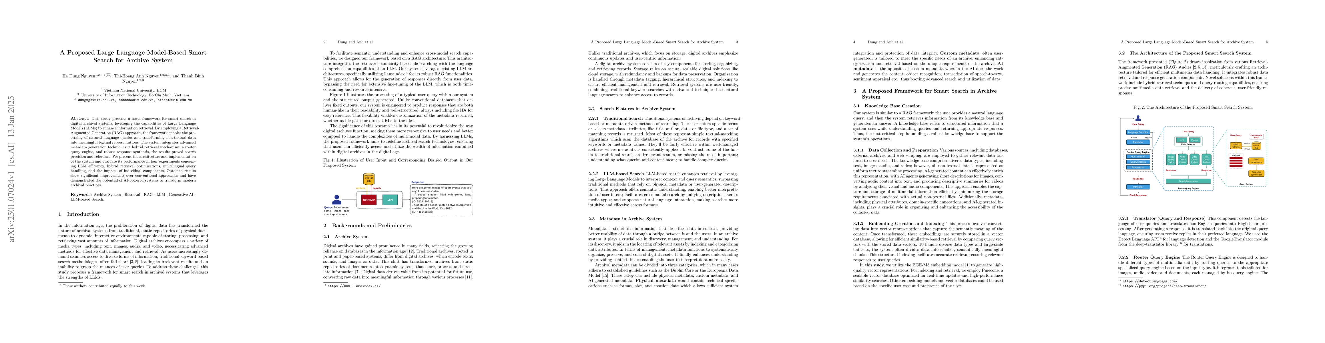Thumbnail for A Proposed Large Language Model-Based Smart Search for Archive System
