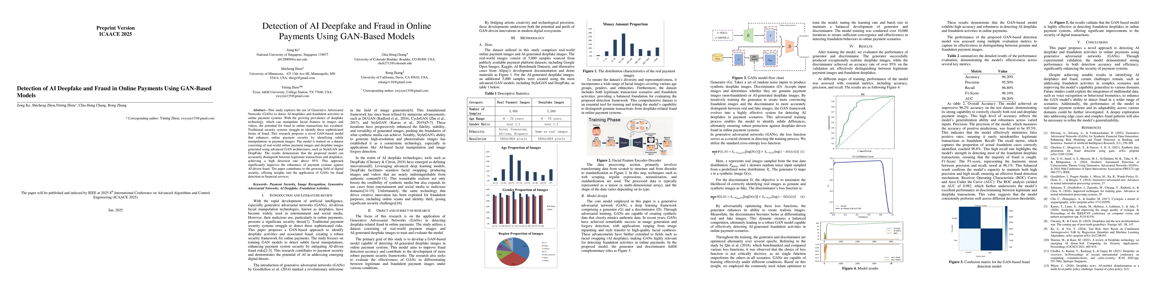 Thumbnail for Detection of AI Deepfake and Fraud in Online Payments Using GAN-Based
  Models