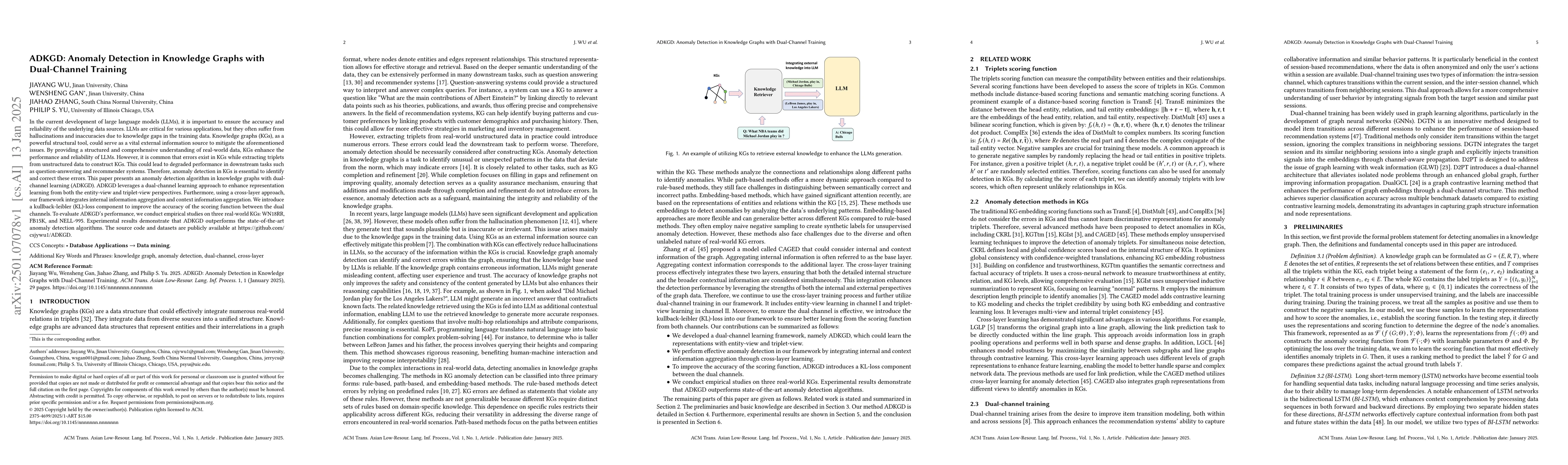 Thumbnail for ADKGD: Anomaly Detection in Knowledge Graphs with Dual-Channel Training