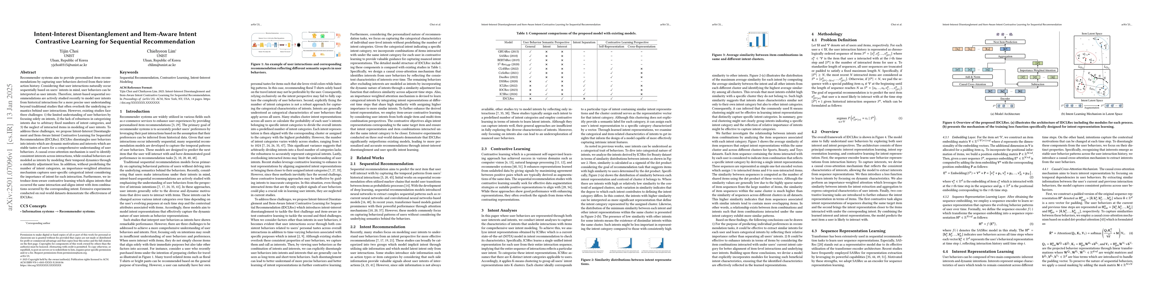Thumbnail for Intent-Interest Disentanglement and Item-Aware Intent Contrastive
  Learning for Sequential Recommendation