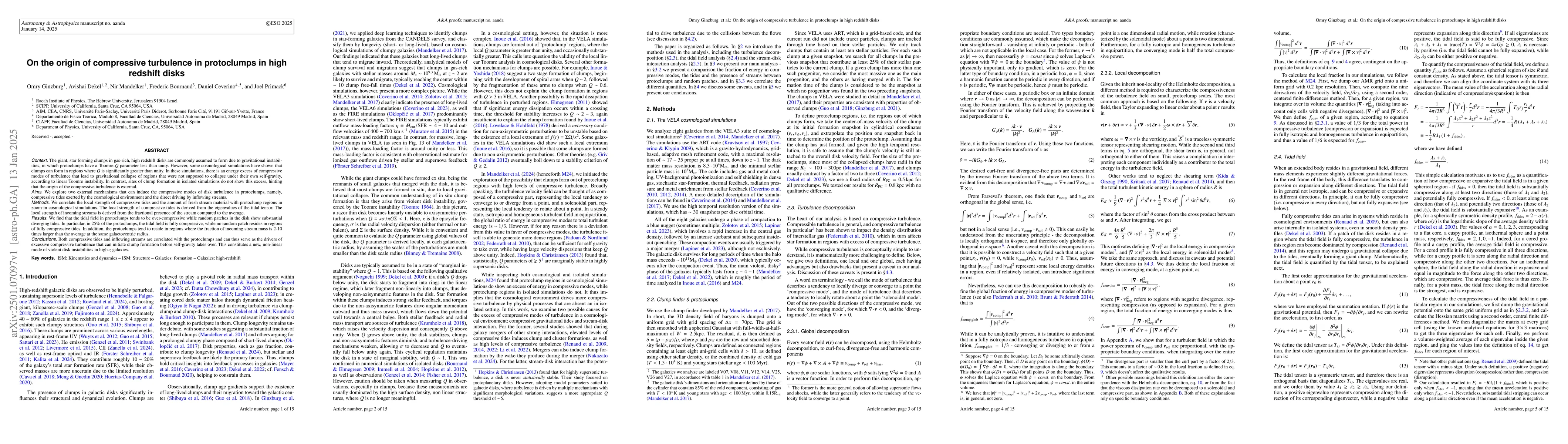 Thumbnail for On the origin of compressive turbulence in protoclumps in high redshift
  disks