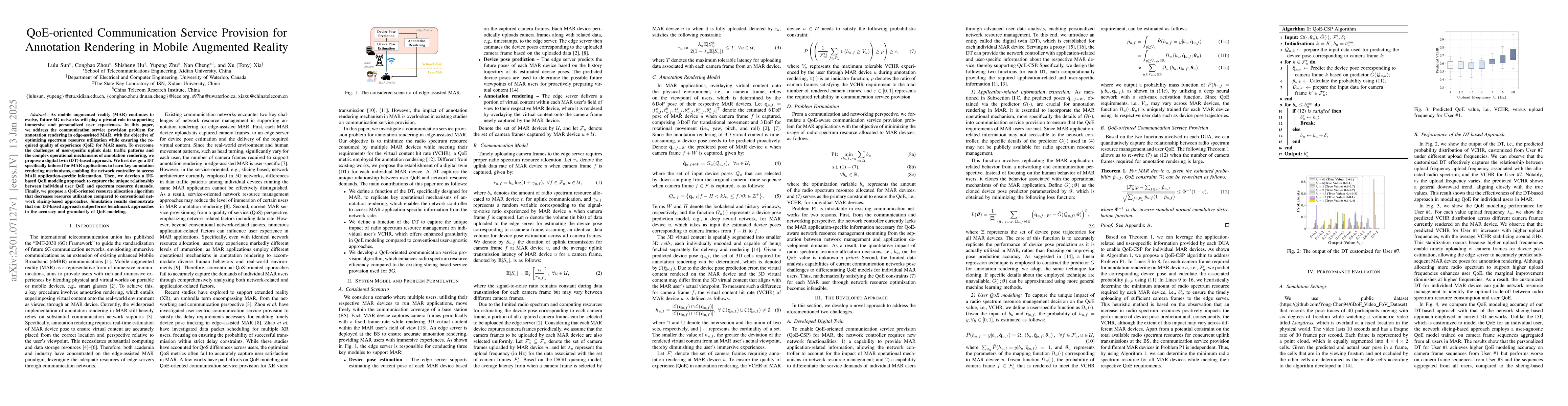 Thumbnail for QoE-oriented Communication Service Provision for Annotation Rendering in
  Mobile Augmented Reality