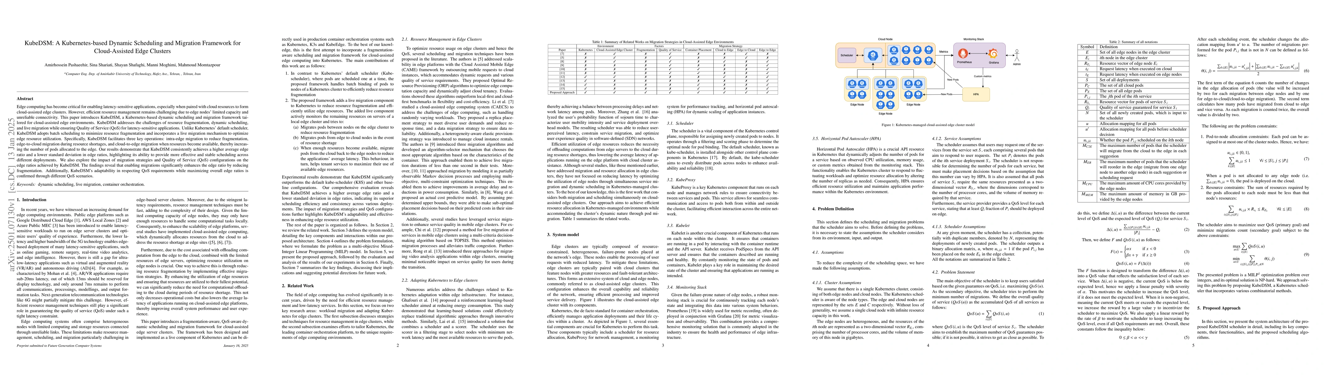 Thumbnail for KubeDSM: A Kubernetes-based Dynamic Scheduling and Migration Framework
  for Cloud-Assisted Edge Clusters