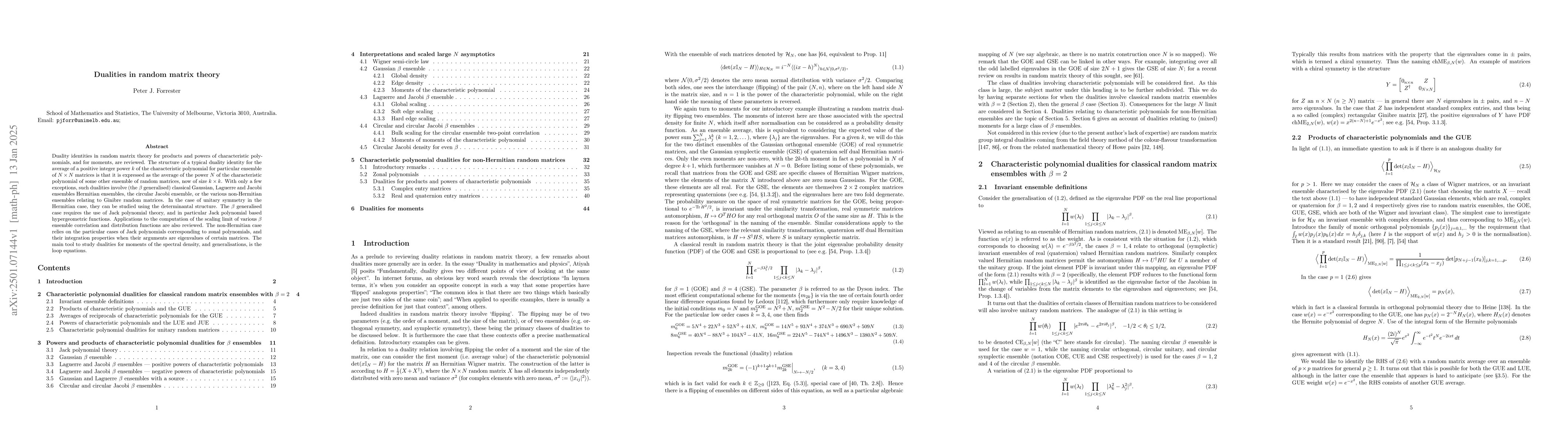 Thumbnail for Dualities in random matrix theory