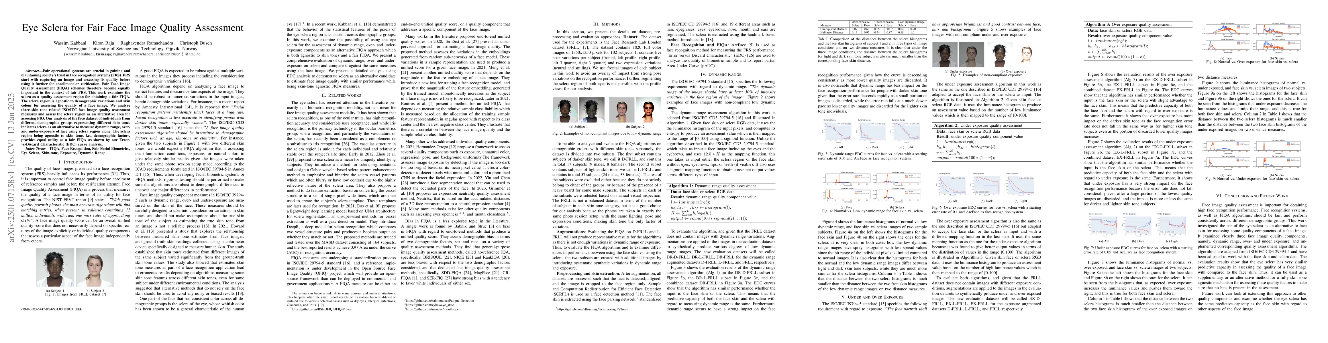 Thumbnail for Eye Sclera for Fair Face Image Quality Assessment