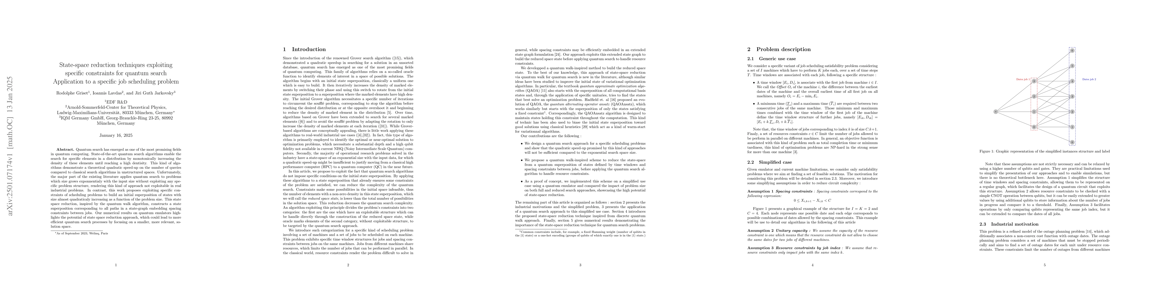 Thumbnail for State-space reduction techniques exploiting specific constraints for
  quantum search Application to a specific job scheduling problem