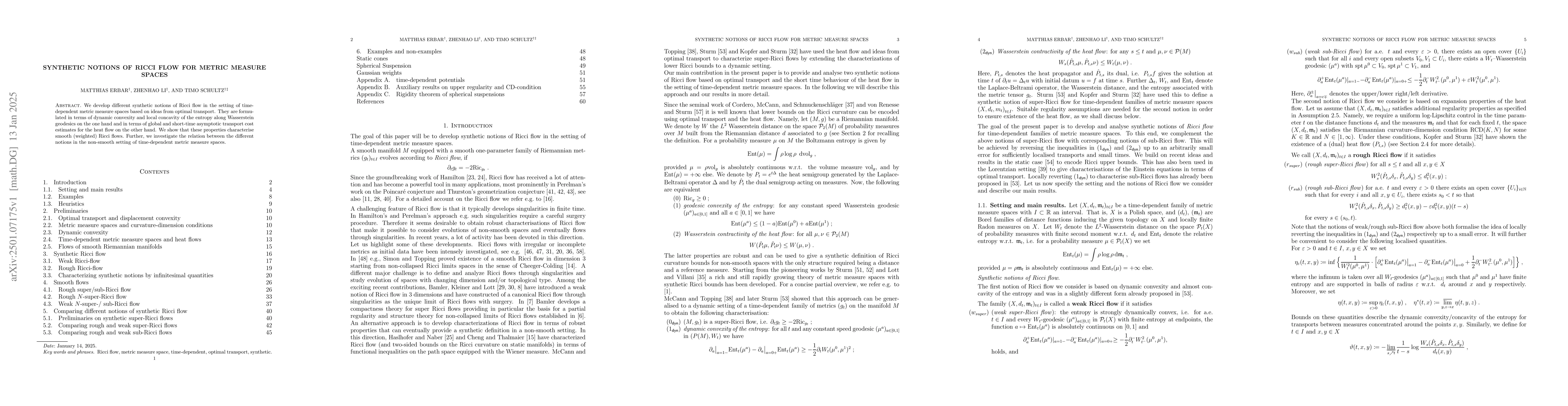 Thumbnail for Synthetic notions of Ricci flow for metric measure spaces