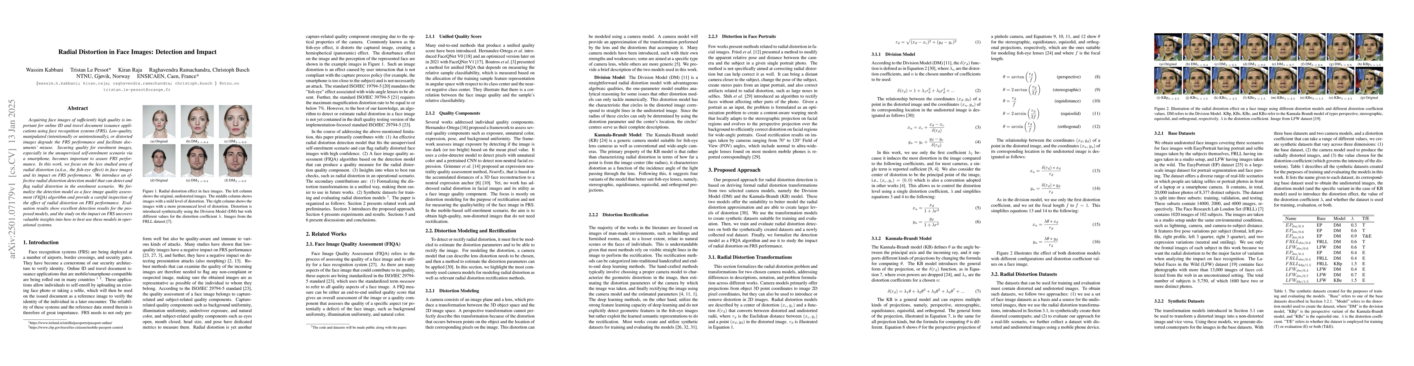 Thumbnail for Radial Distortion in Face Images: Detection and Impact