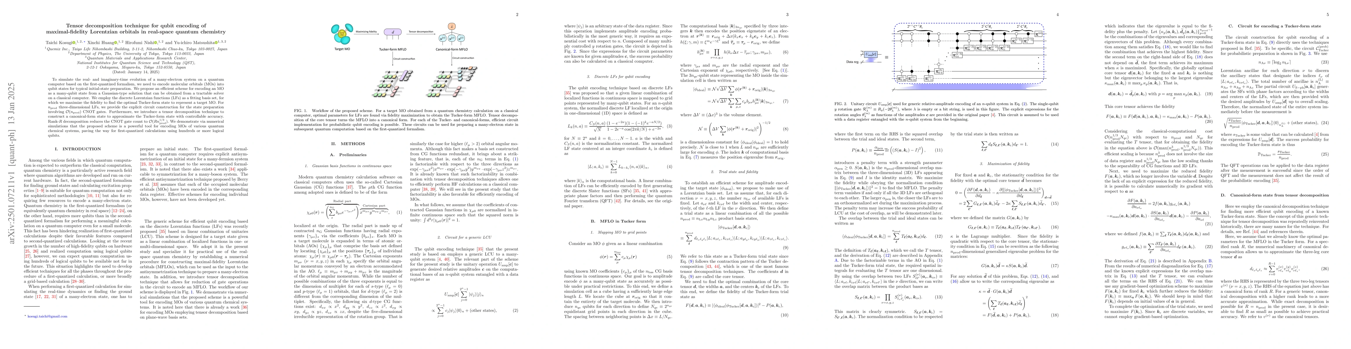 Thumbnail for Tensor decomposition technique for qubit encoding of maximal-fidelity
  Lorentzian orbitals in real-space quantum chemistry