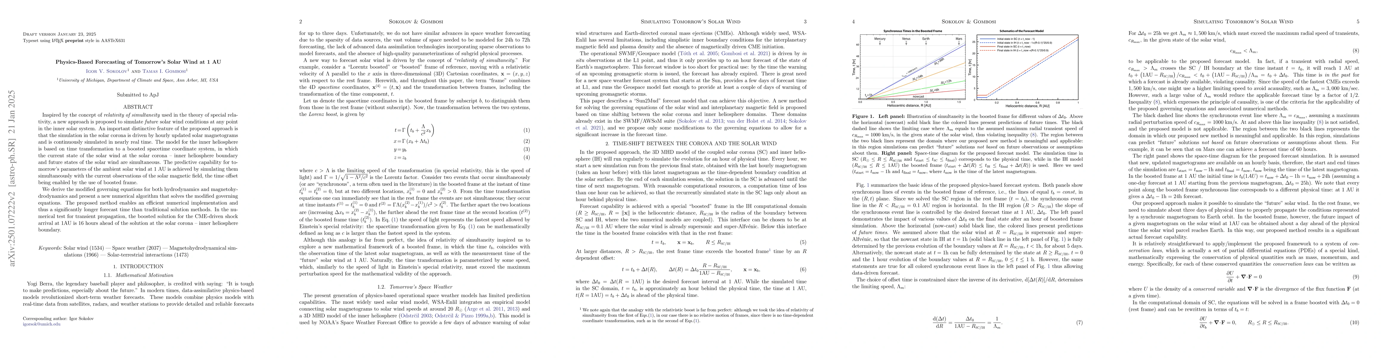Thumbnail for Physics-Based Forecasting of Tomorrow's Solar Wind at 1 AU