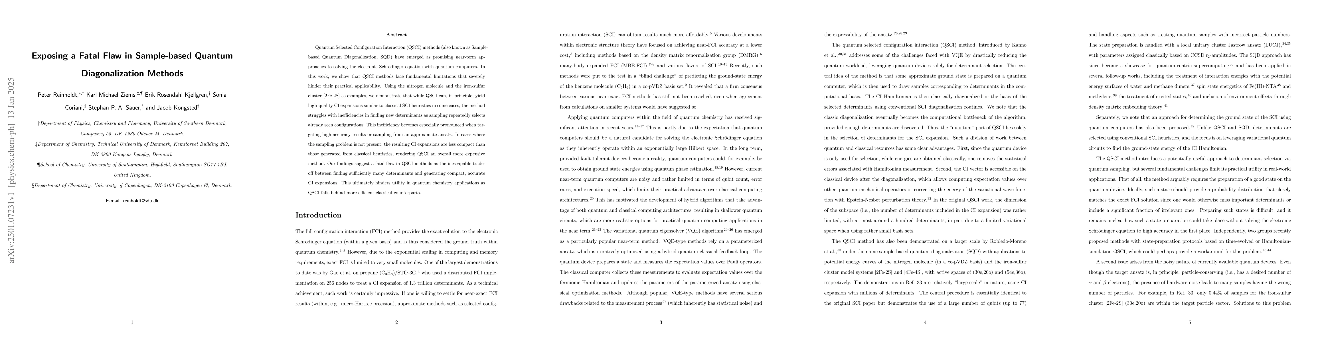 Thumbnail for Exposing a Fatal Flaw in Sample-based Quantum Diagonalization Methods