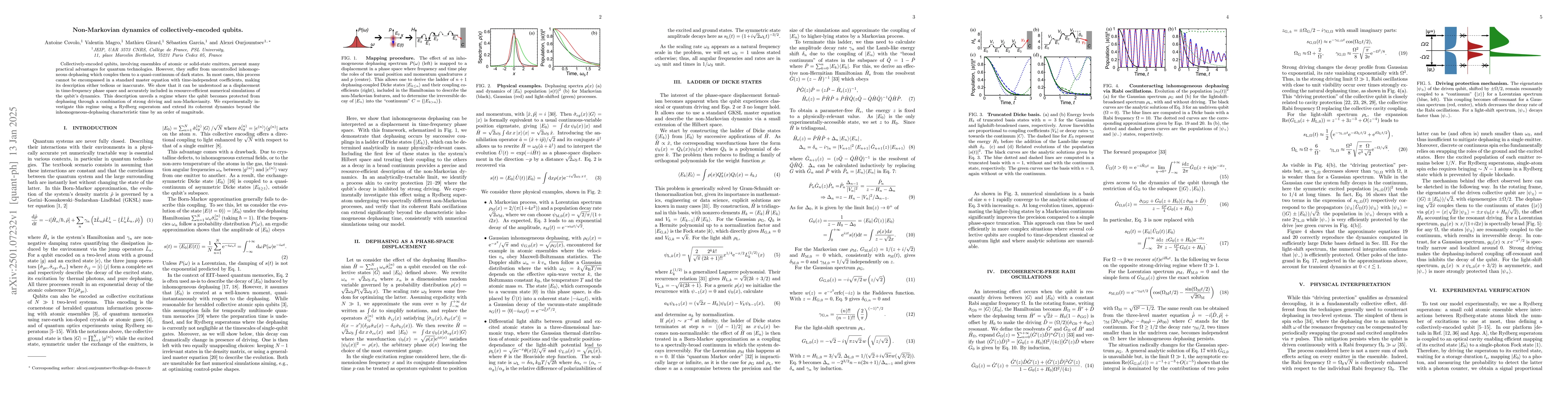 Thumbnail for Non-Markovian dynamics of collectively-encoded qubits