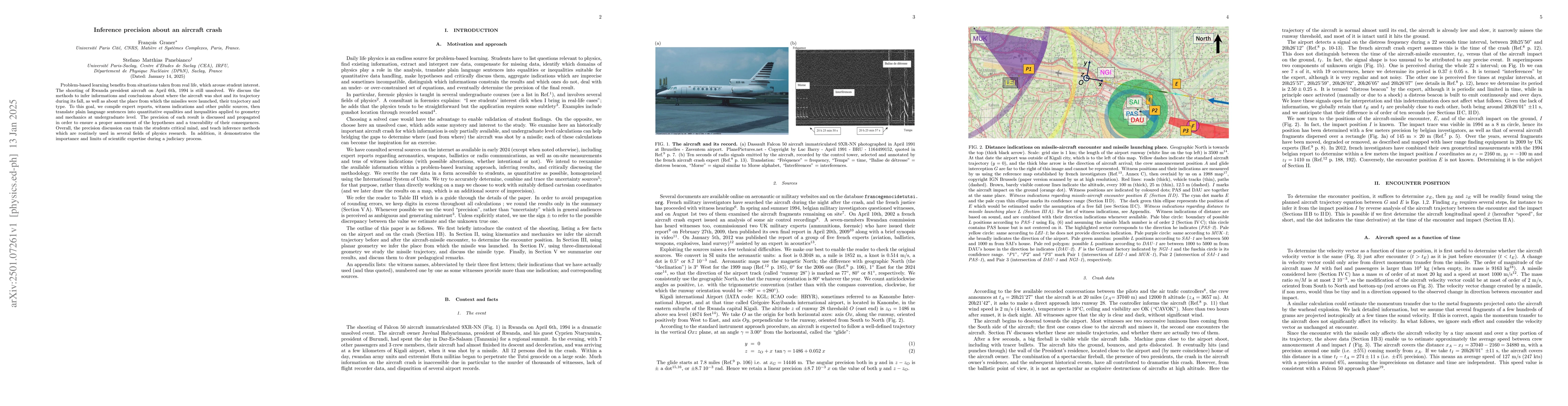 Thumbnail for Inference precision about an aircraft crash