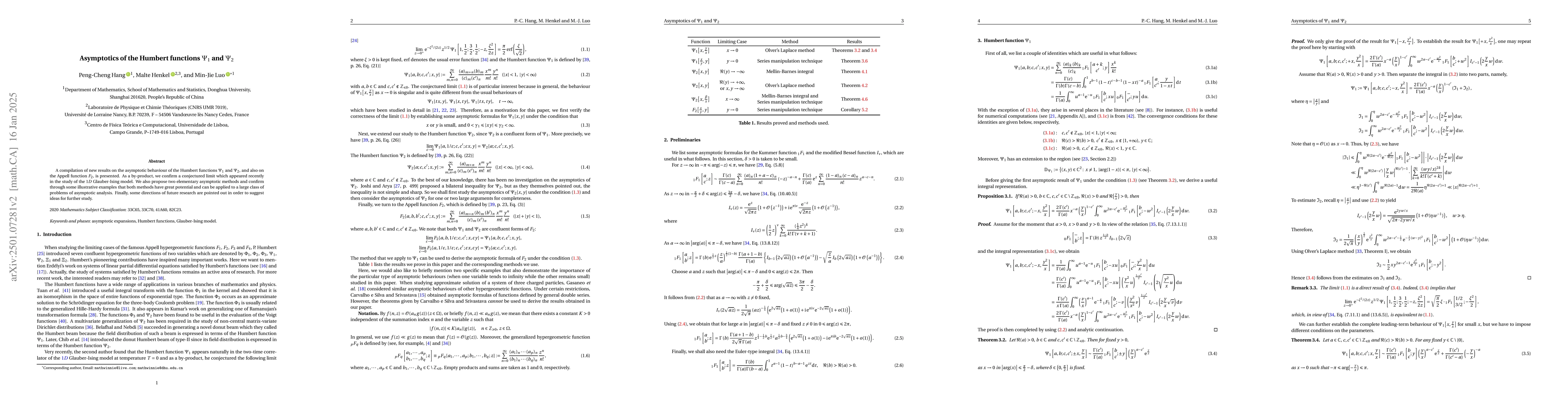 Thumbnail for Asymptotics of the Humbert functions $Ψ_1$ and $Ψ_2$