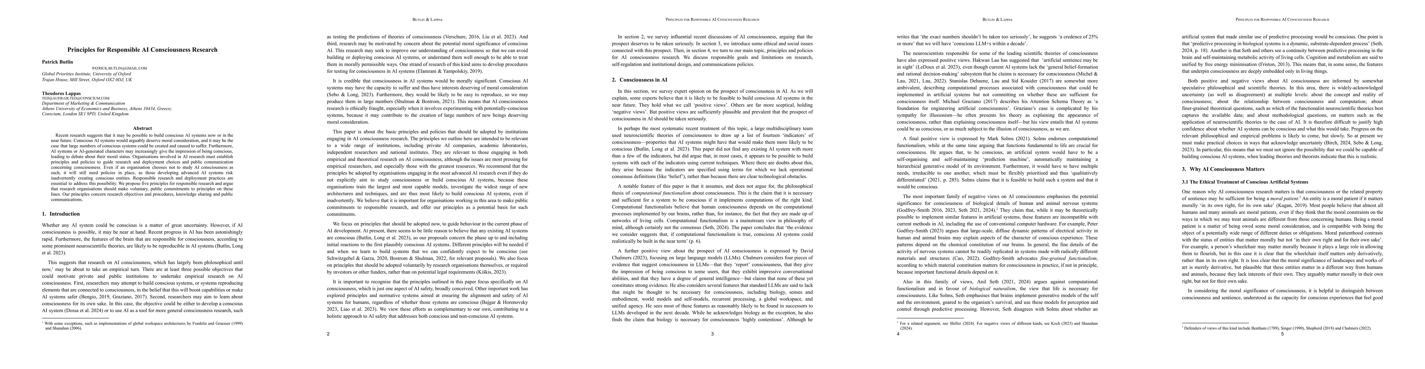 Thumbnail for Principles for Responsible AI Consciousness Research