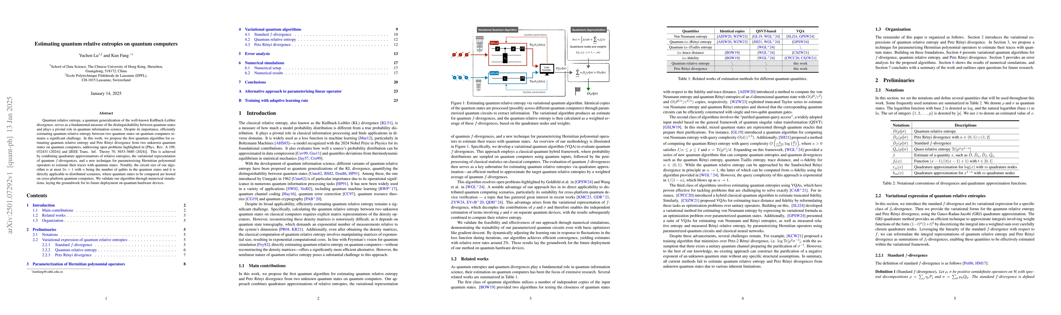 Thumbnail for Estimating quantum relative entropies on quantum computers